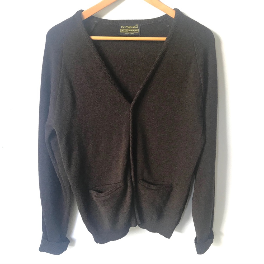 Sears Pure Virgin Wool Cardigan Size Medium